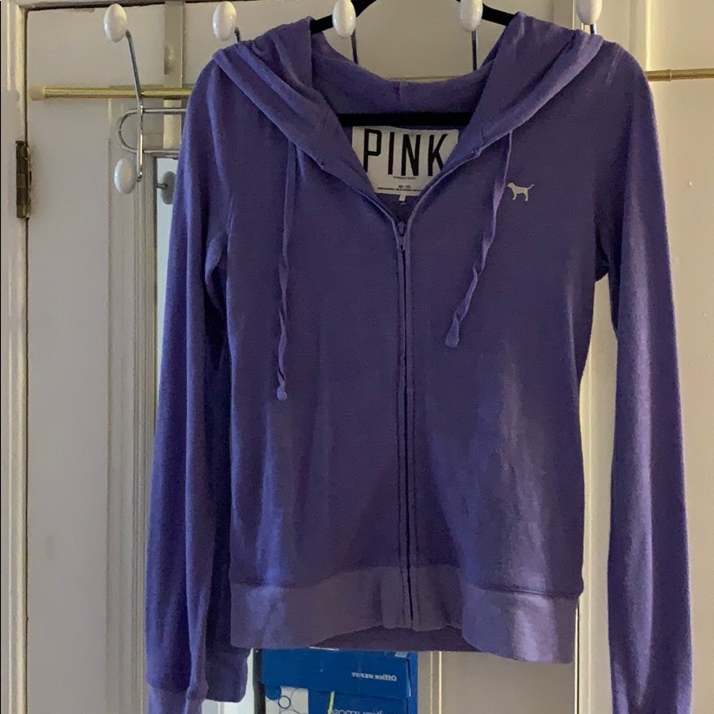 Purple zipper sweatshirt by Pink xs